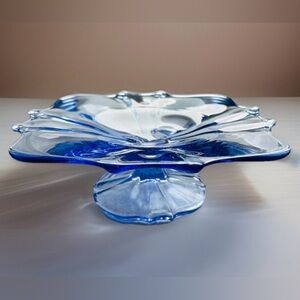 Tiffin Aurora 310 Twilight Lilac Alexandrite Pedestal Dish RARE Elegant Deco